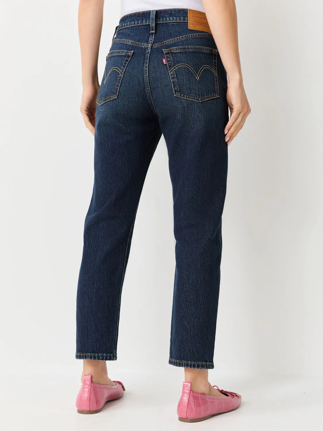 Оригинальные укороченные джинсы Levi's Blue 501 — фото 3