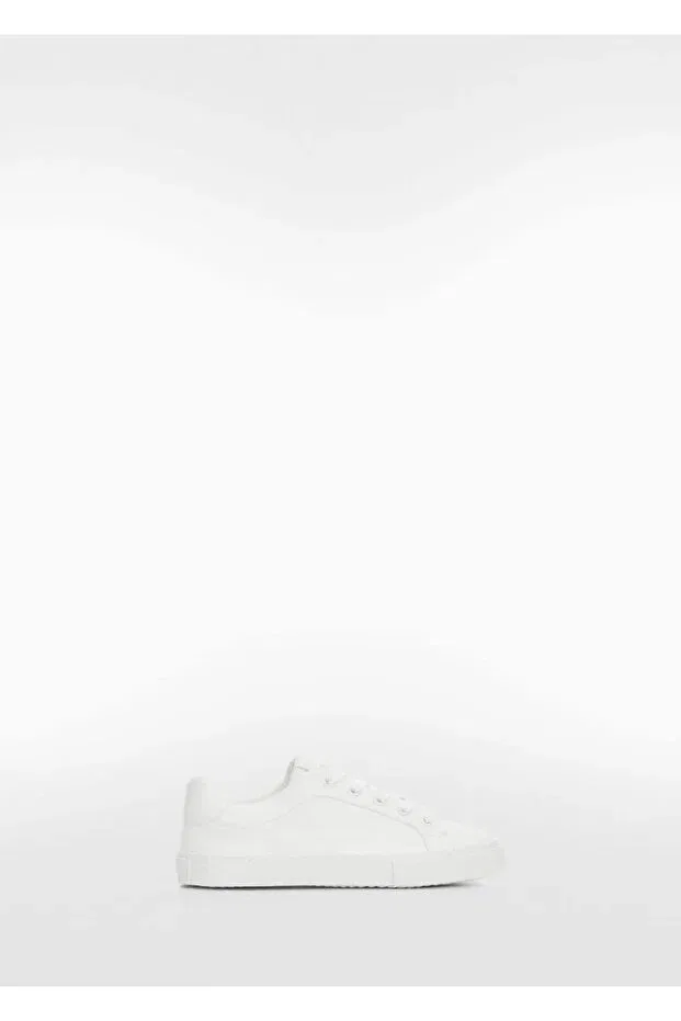 Детские кроссовки для мальчиков на шнуровке Mango Kids, White — фото 2