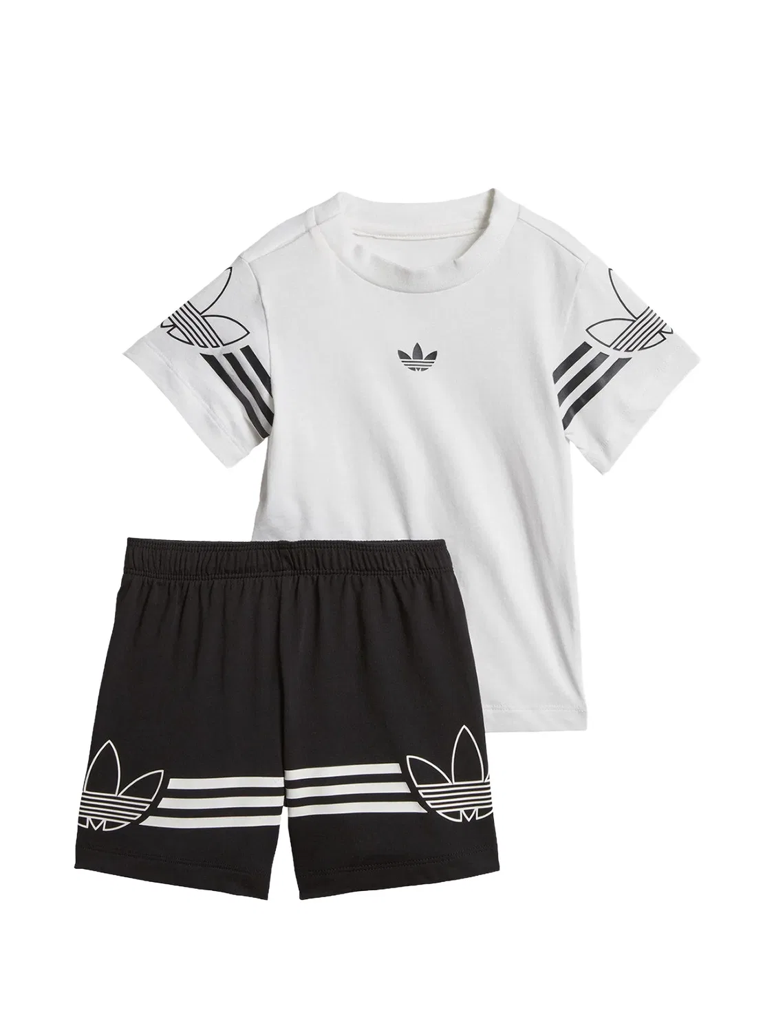 Комплект Originals Outline из футболки и шортов Adidas, белый