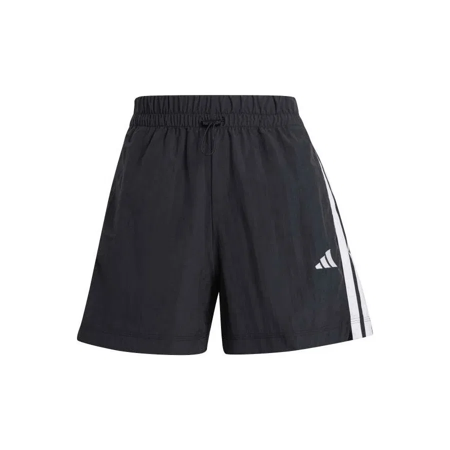 Шорты с высокой посадкой и эластичным поясом adidas W 3s Wv Sho, Черный