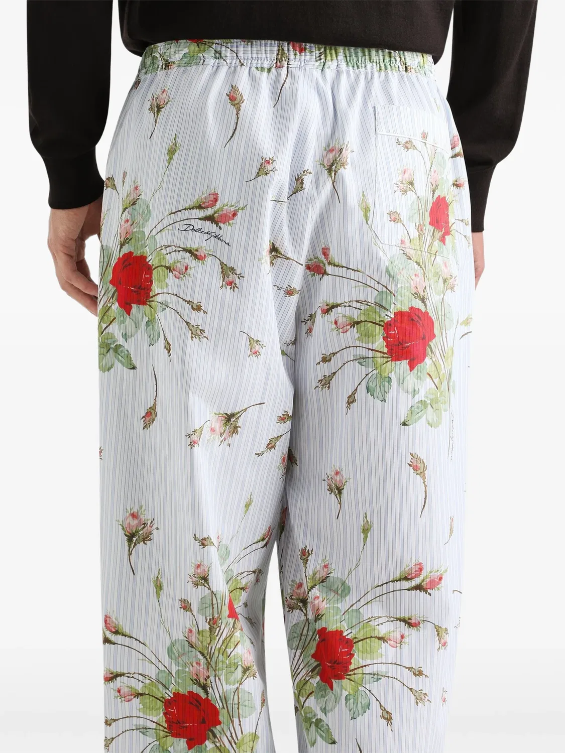 Брюки Vanity с цветочным принтом Dolce & Gabbana, белый — фото 4