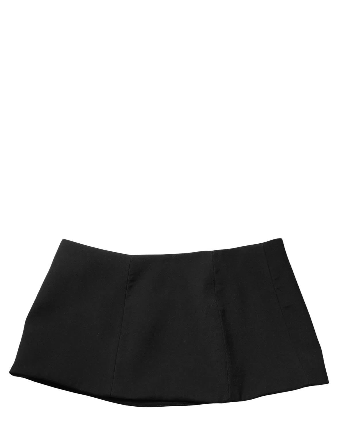 Женская шерстяная юбка-трапеция мини с заниженной талией A-line Low Waist Mini Dolce & Gabbana, Black