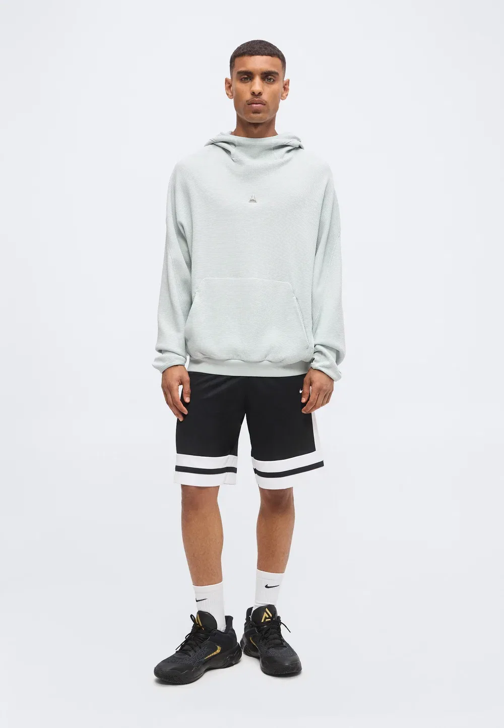 Худи Ja Morant Waffle Nike Performance, Light Silver-Coloured — фото 2