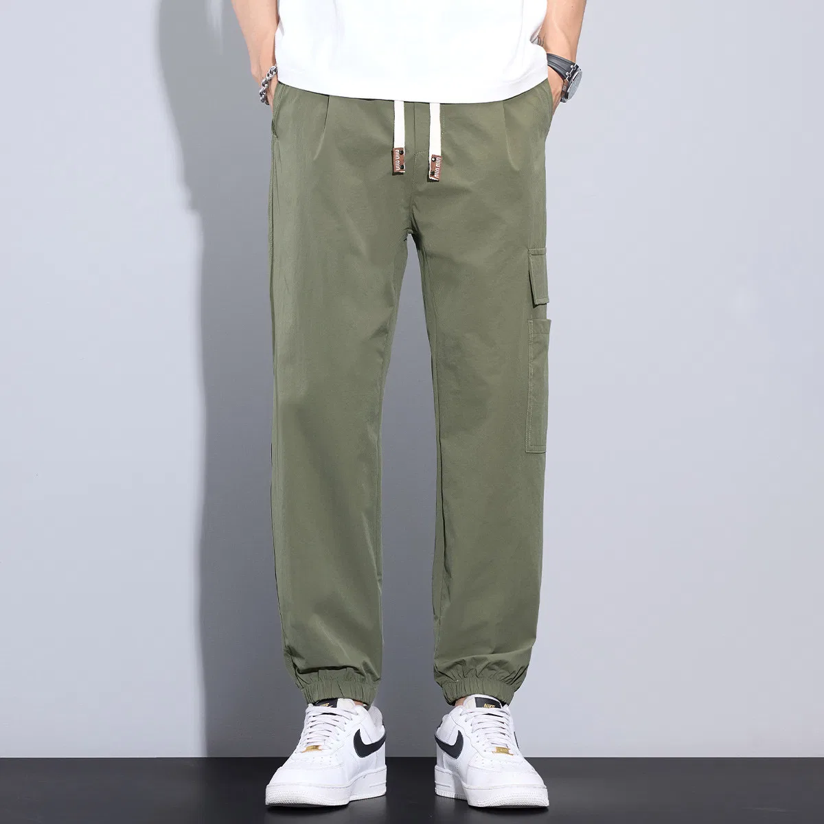 Детские карго брюки Tonlion, Army Green — фото 4