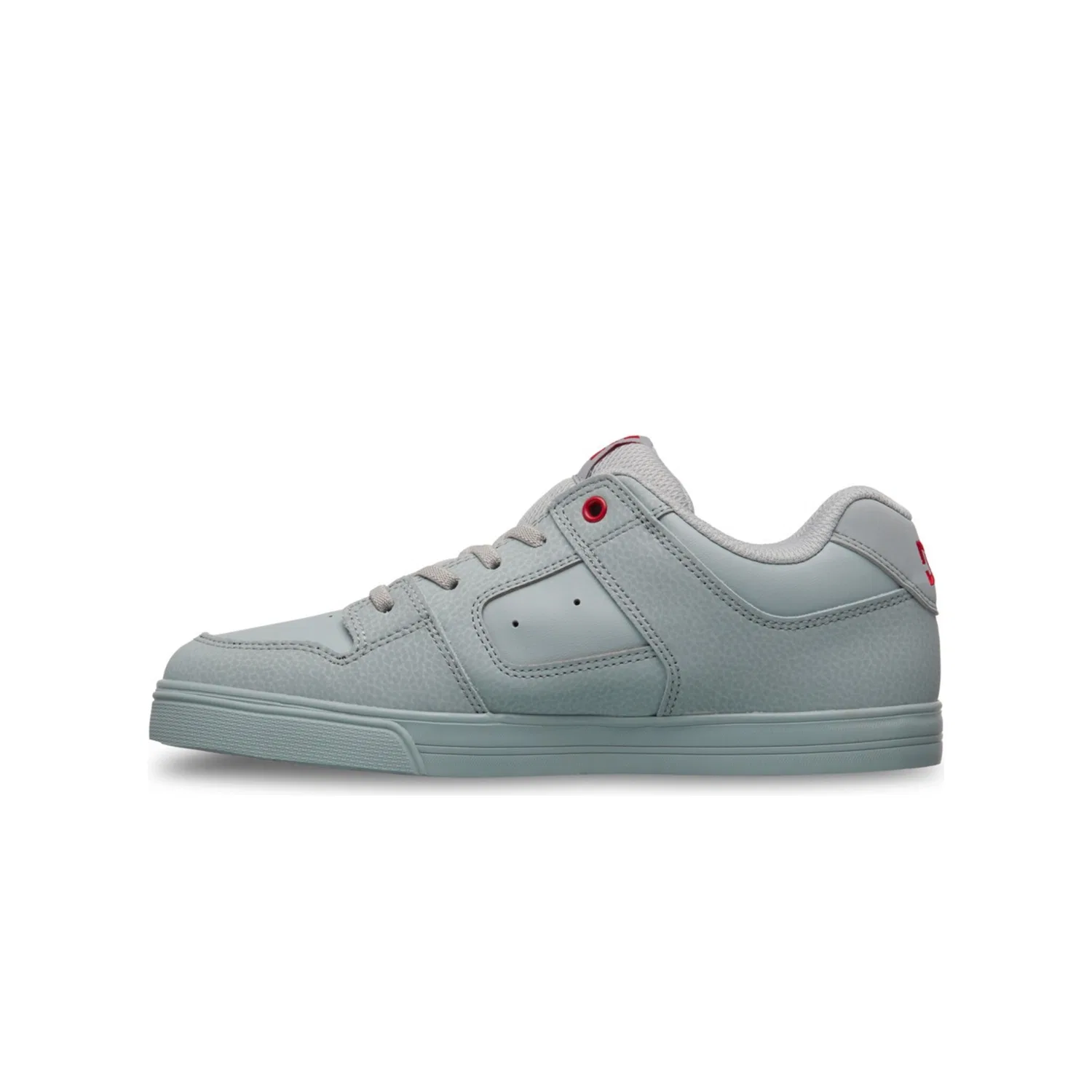 Детские кеды с эластичными шнурками DC Shoes, Grey/Dark Red — фото 3