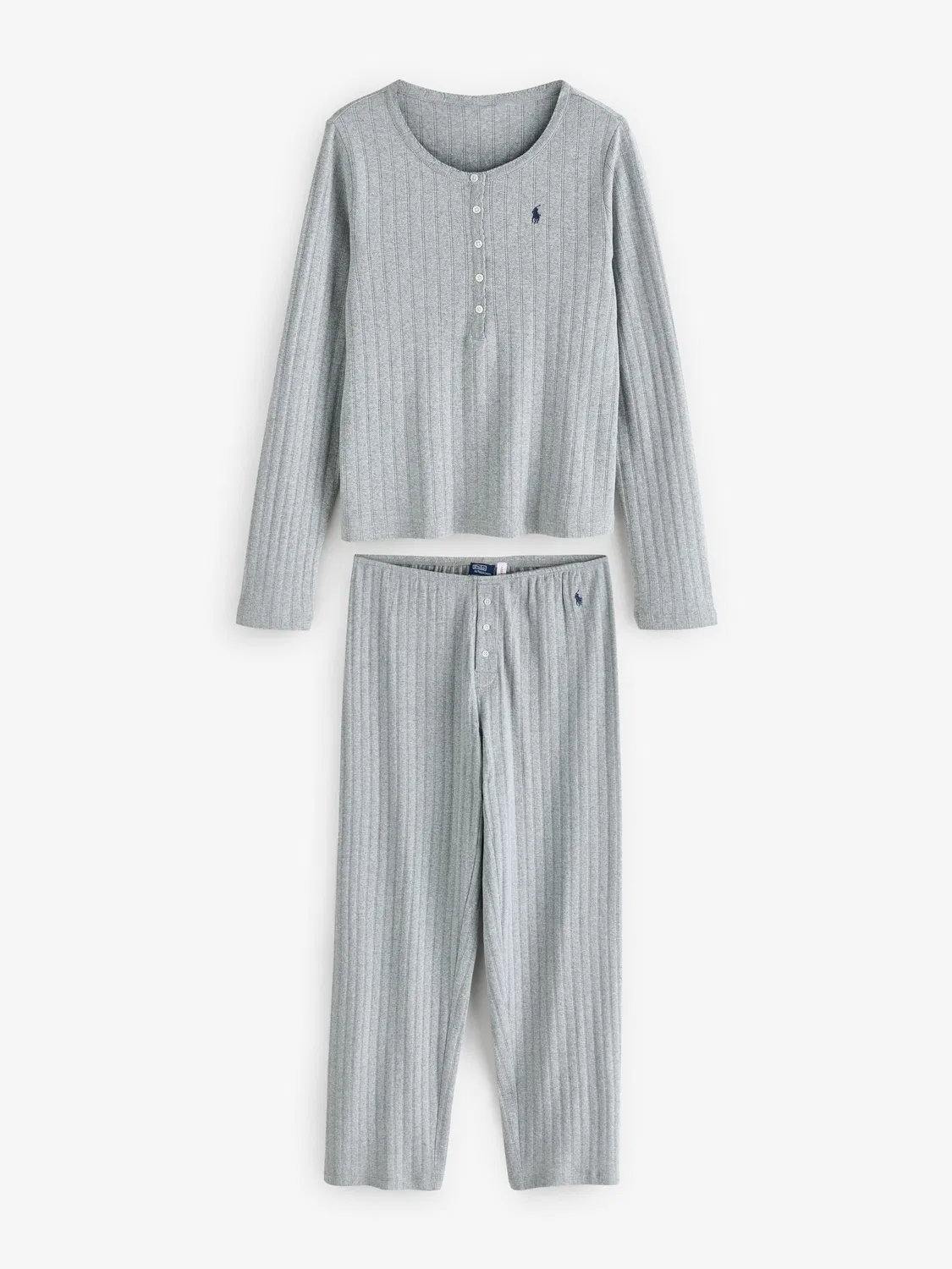 Пижама, хлопковая Polo Ralph Lauren, серая