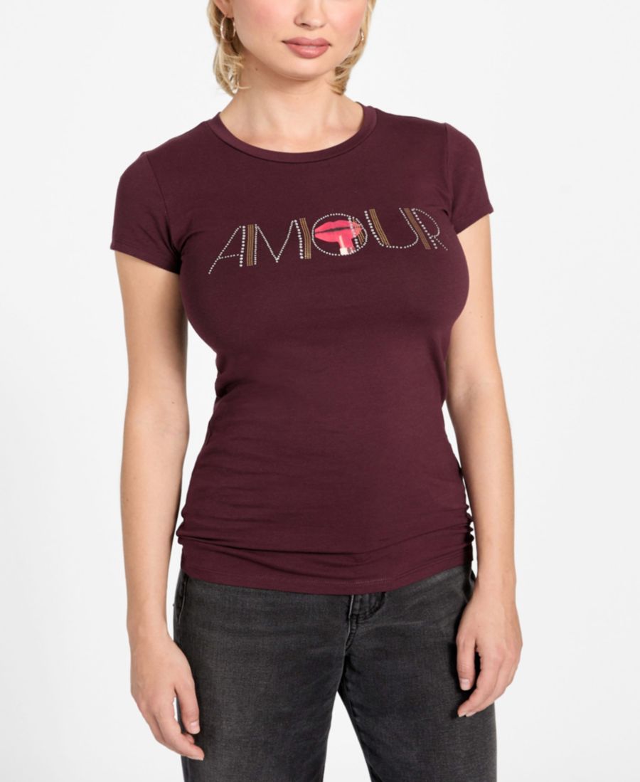 

Женская футболка с коротким рукавом Amour GUESS, Regal Plum, Фиолетовый, Женская футболка с коротким рукавом Amour GUESS, Regal Plum