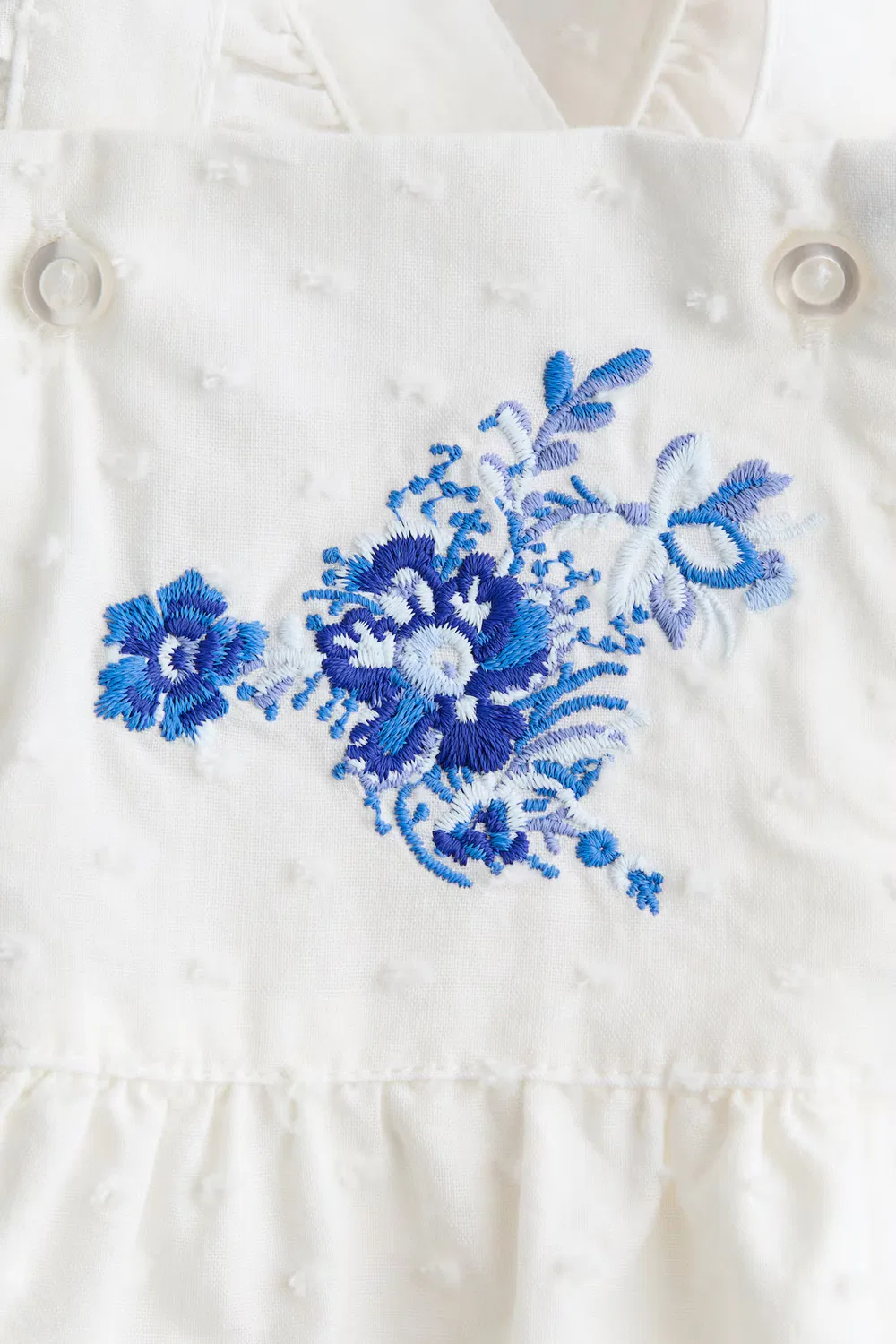 Хлопковый комбинезон с оборками Laura Ashley H&M, Weiß/Geblümt — фото 3