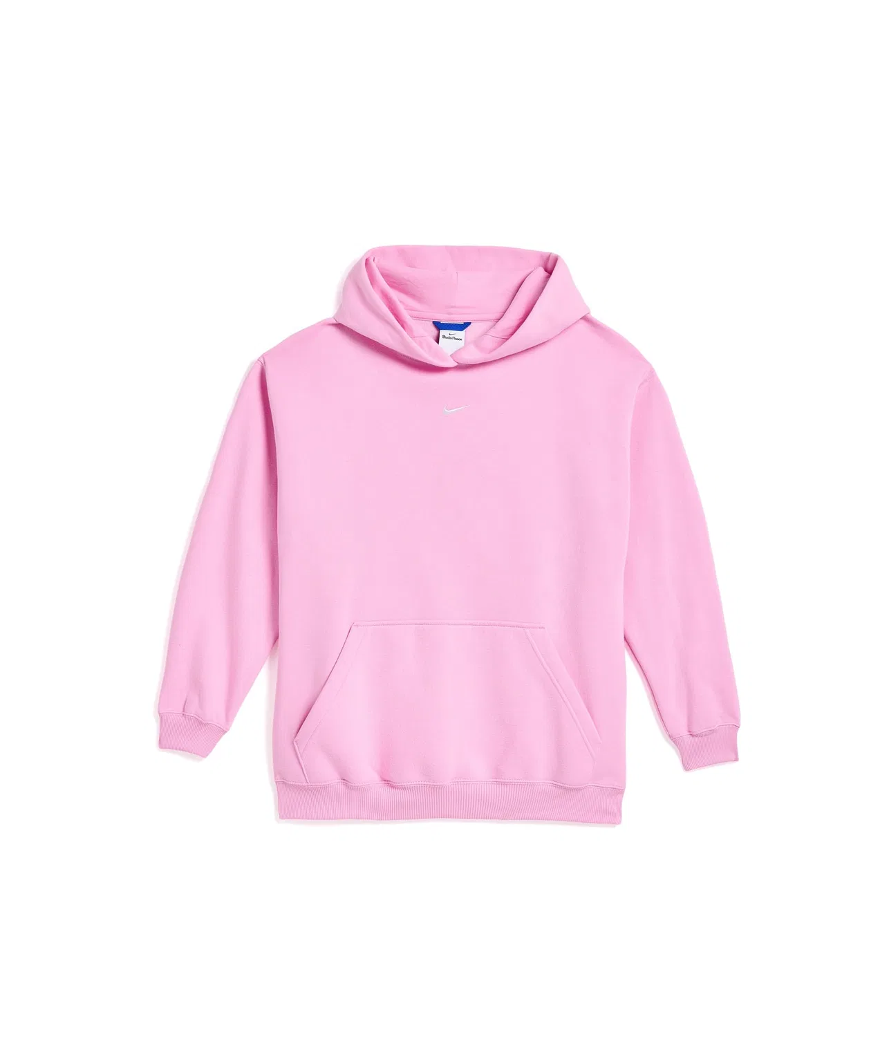 Толстовка Sportswear Studio Fleece Oversized Hoodie (для детей постарше) Nike Kids, Pink Rise/White