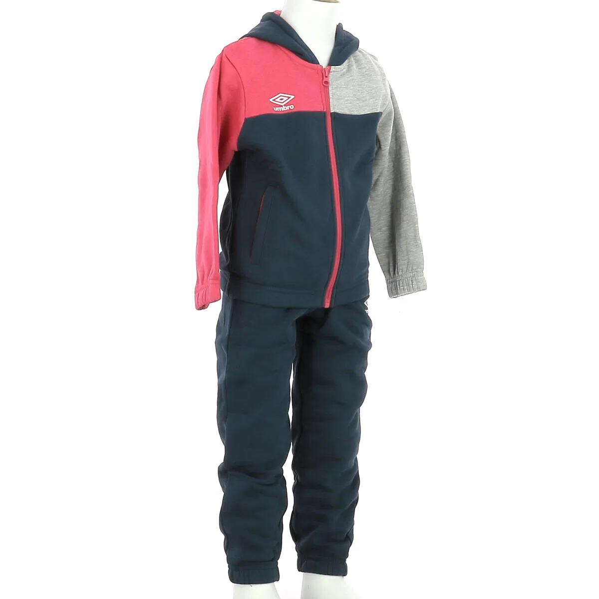 Детское худи с капюшоном Umbro, Rot / Grau