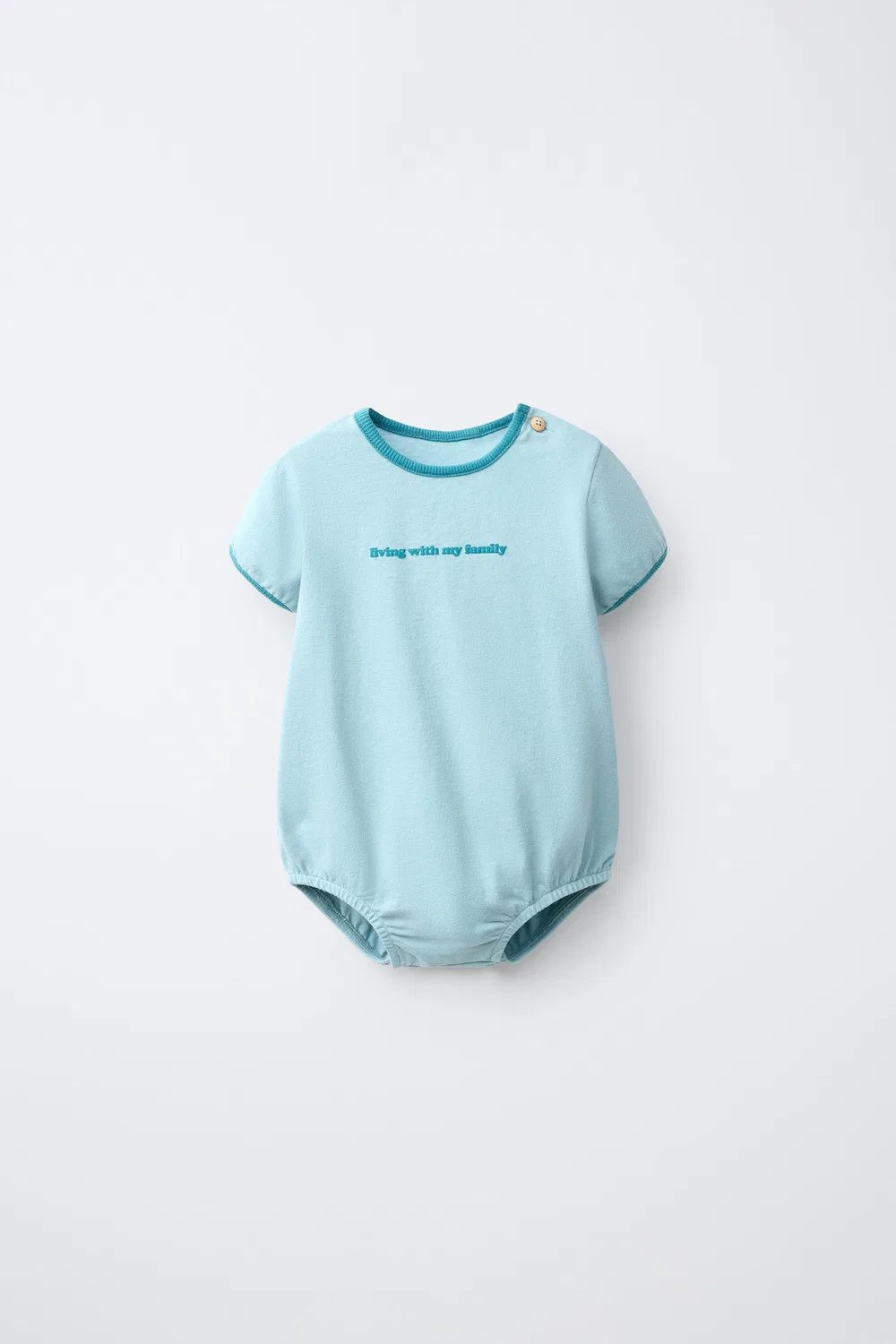 КОНТРАСТНЫЙ БОДИ ZARA, Faded blue