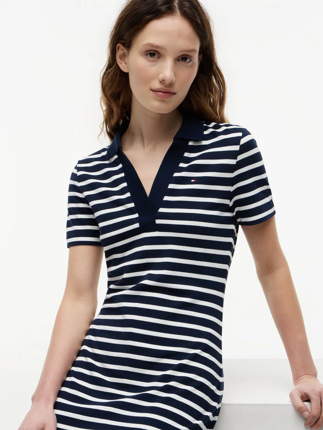 Платье-поло Slim Fit Tommy Hilfiger, синее — фото 4