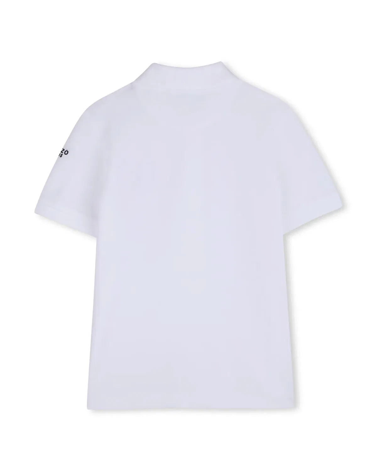 Детское поло для девочек с коротким рукавом с принтом Kenzo Kids, Blanco — фото 3