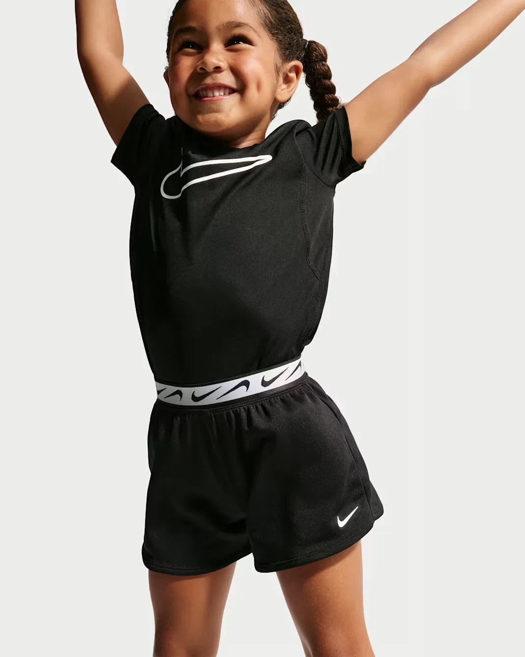 Детские трикотажные шорты Dri-FIT Nike, Black — фото 4