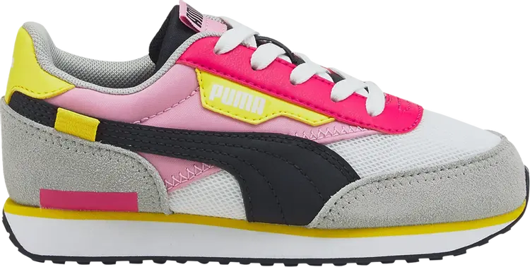 

Кроссовки Puma Future Rider Splash Little Kid White Prism Pink, белый