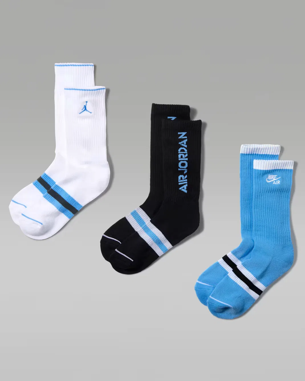 Детские носки AJ5 (3 пары) Jordan, University Blue