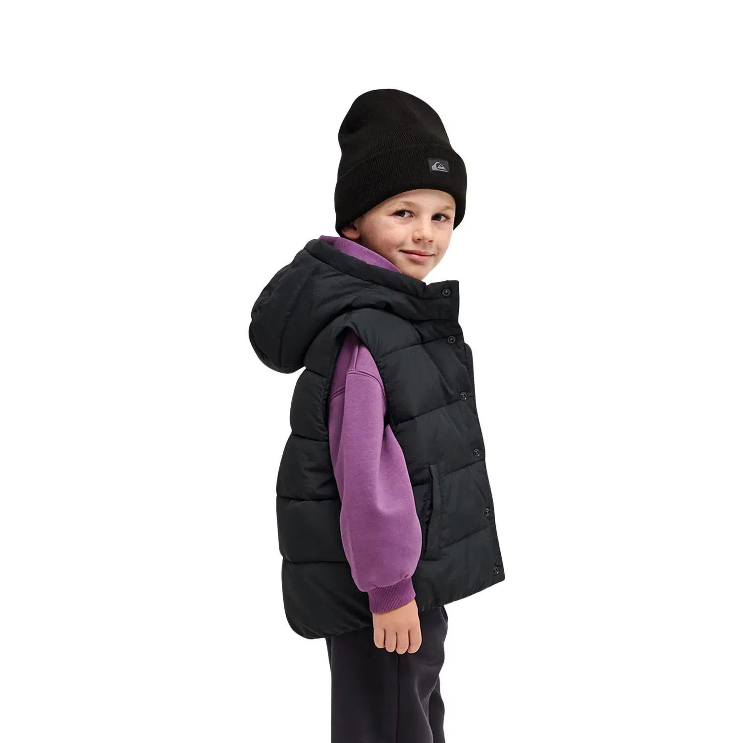 Детский жилет для мальчиков без рукавов Nollie Sleeveless Puff Quiksilver, Negro — фото 3