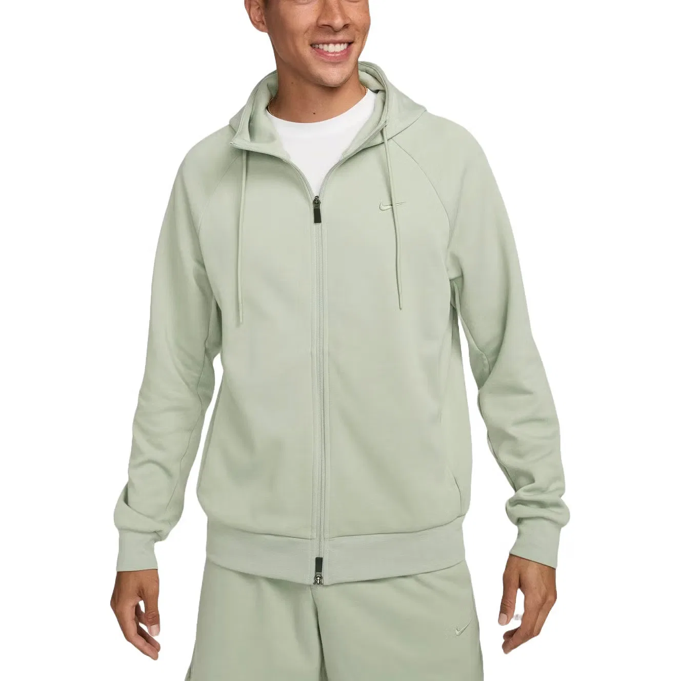 Худи с полной застежкой Dri-Fit uv full-zip versatile hoodie Nike, зеленый