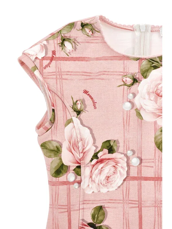 Платье коктейльное с цветочным принтом Cocktail dress Monnalisa, lotus — фото 3