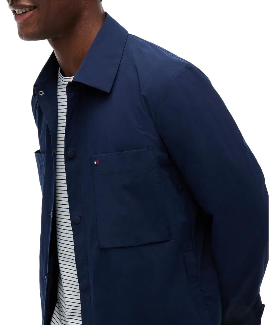 Мужская куртка-рубашка спортивная Tommy Hilfiger, Carbon Navy — фото 3