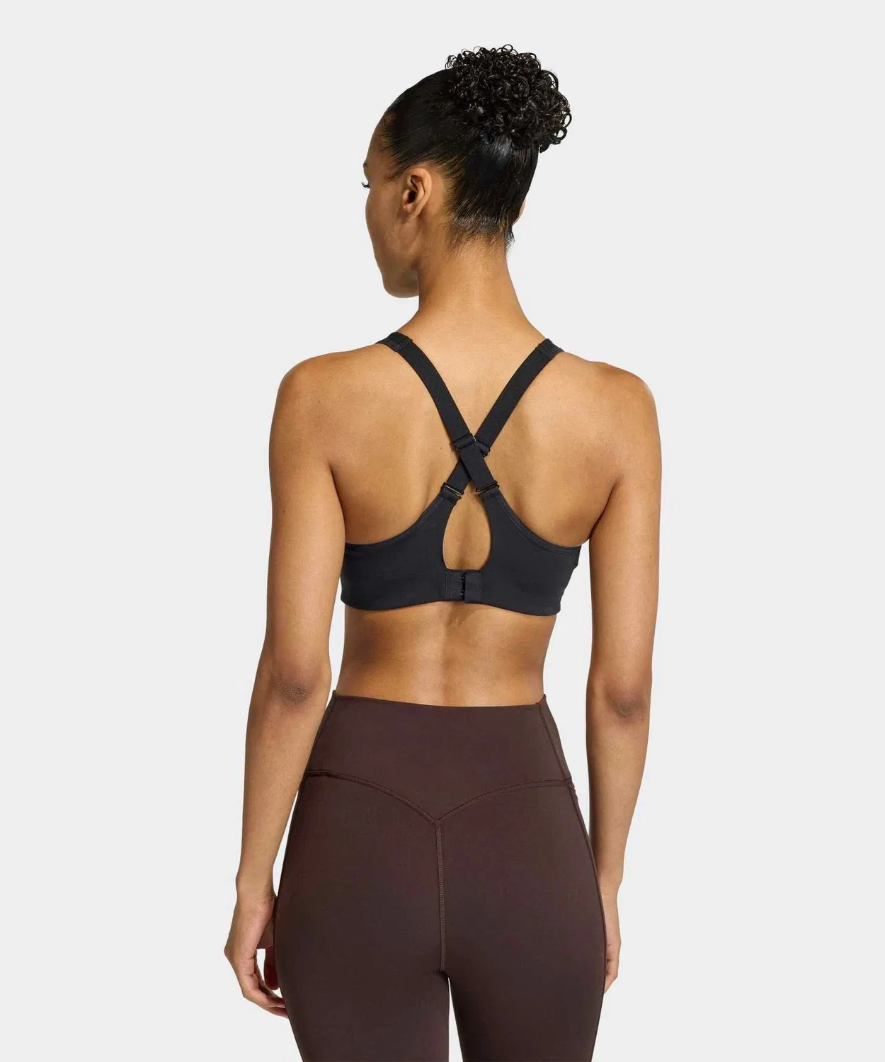 Женский спортивный бюстгальтер высокой поддержки Optimum Workout High Support Adidas, Черный — фото 2