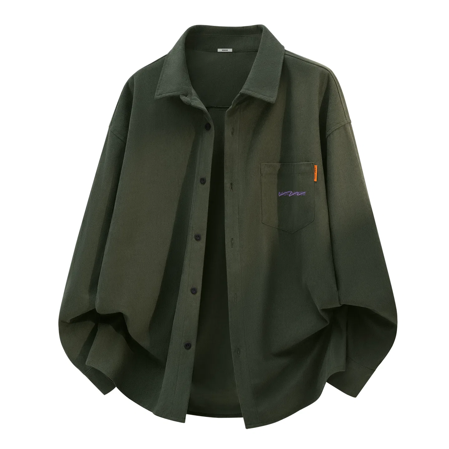 Детская рубашка с отложным воротником MINISO, Heavyweight Corduroy