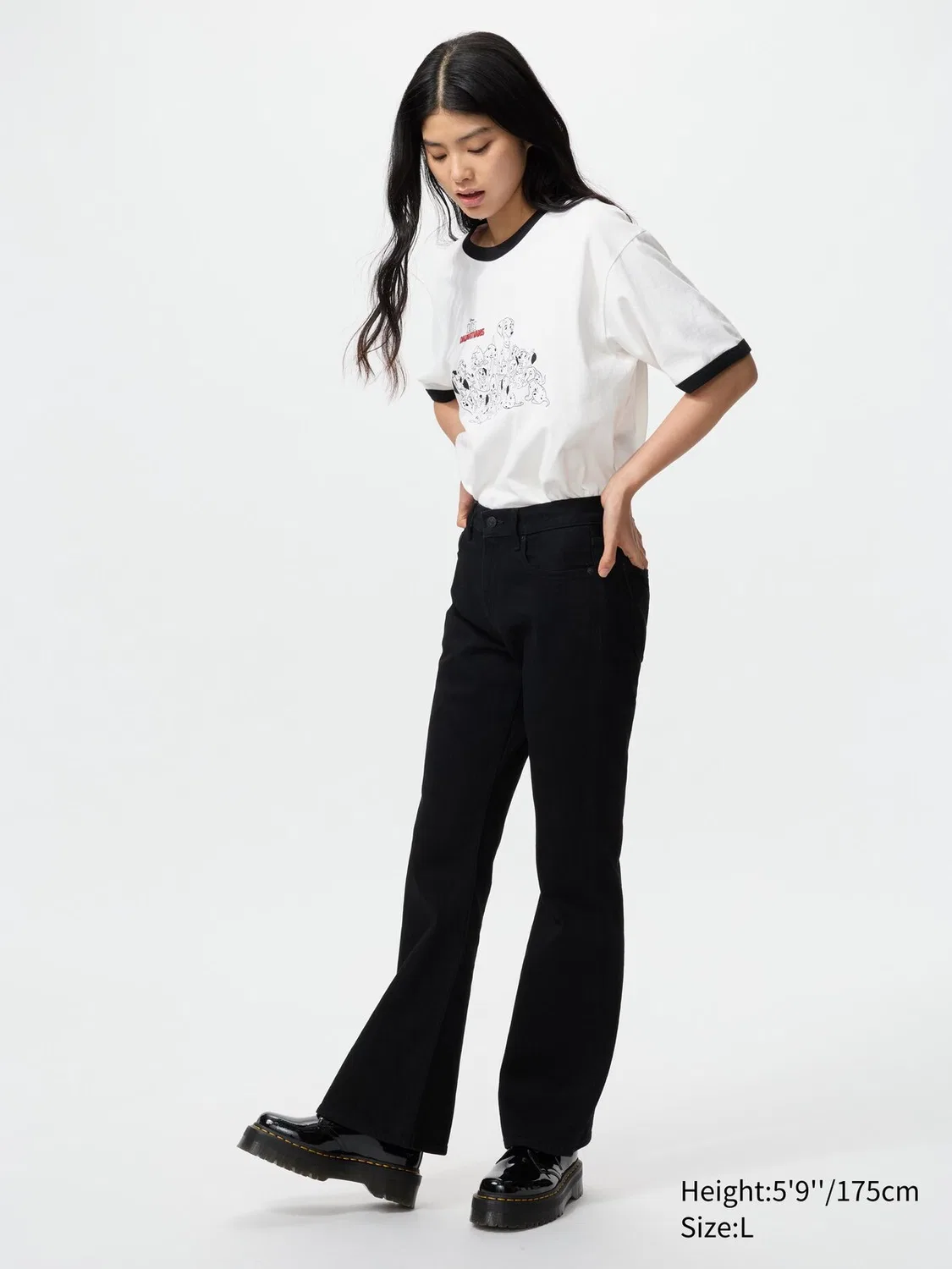 Футболка Uniqlo, с графическим принтом далматинца, белый — фото 2