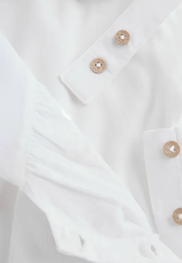 Комплект из боди и брюк с вышивкой медведя Next white embroidered bear, белый — фото 3