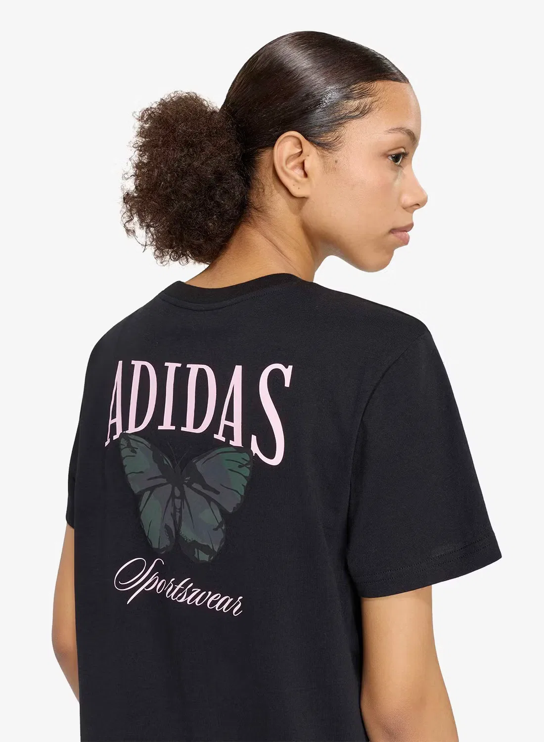 Футболка с принтом Camo loose graphic Adidas, черный — фото 4