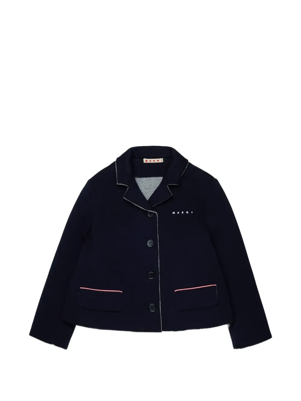 Блейзер с логотипом Marni Kids, синий