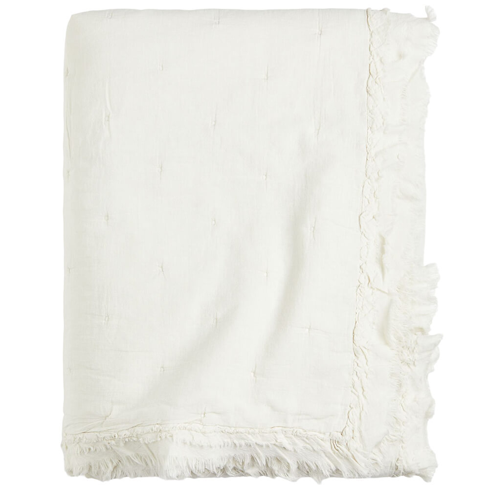 

Покрывало H&M Home Ruffle-trimmed, светло-бежевый