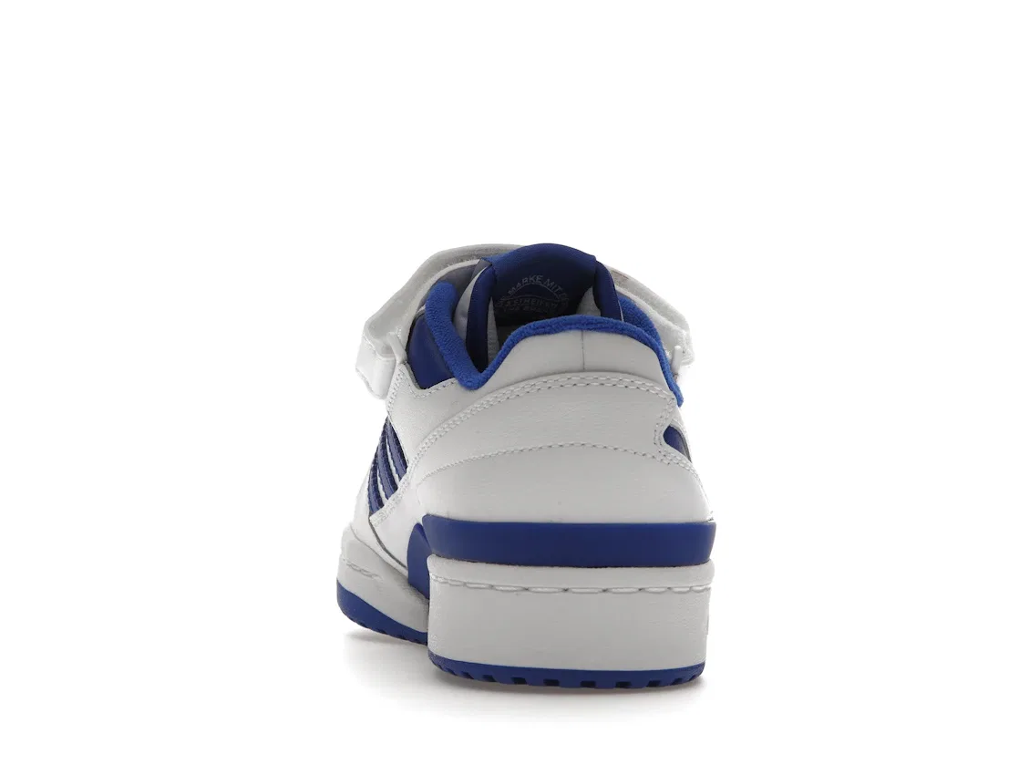 Детские кроссовки для мальчиков с длинным шнурованием Adidas Forum Low, Cloud White / Royal Blue / Cloud White — фото 4