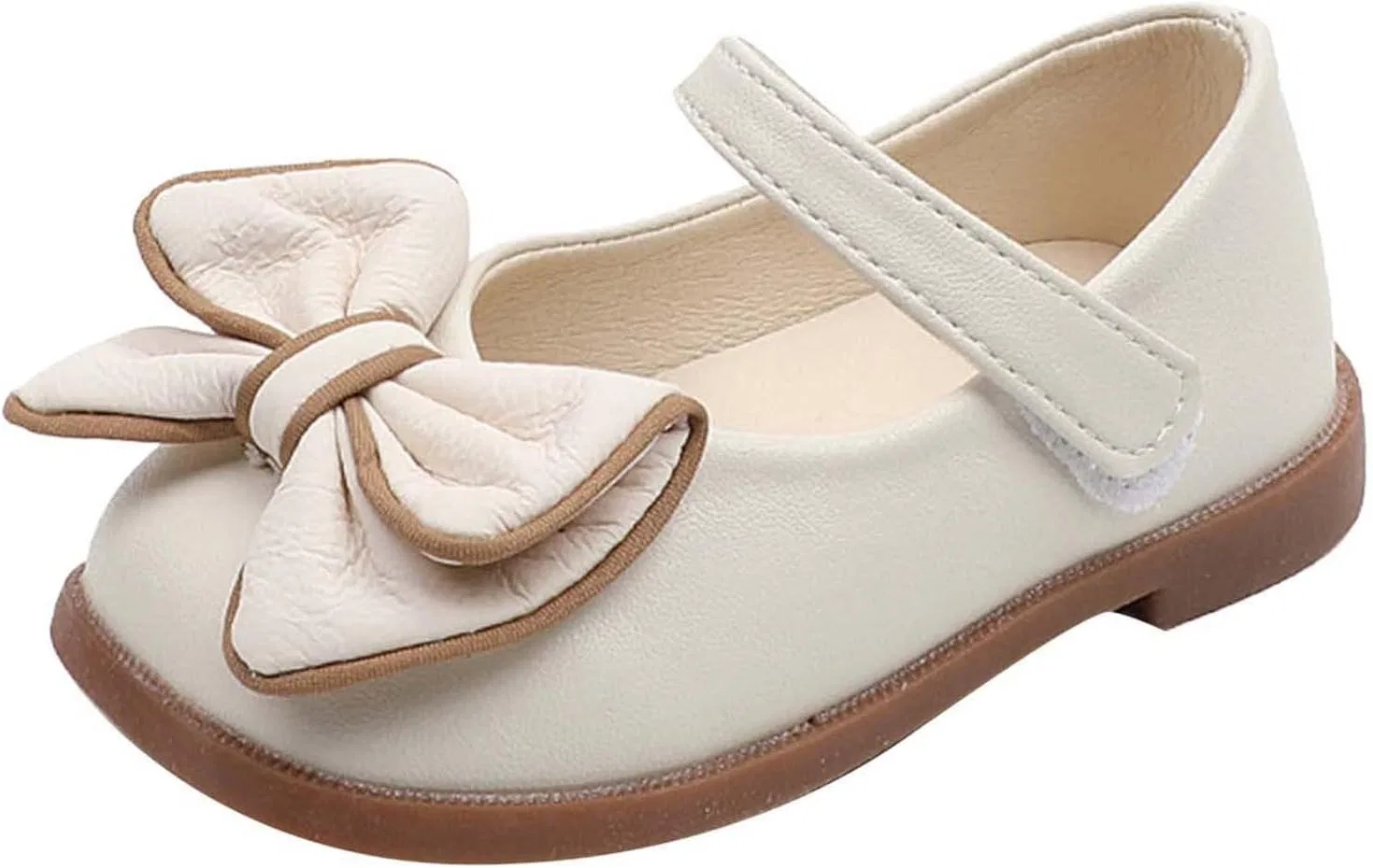 Детские туфли Мэри Джейн с бантами для девочек, Beige