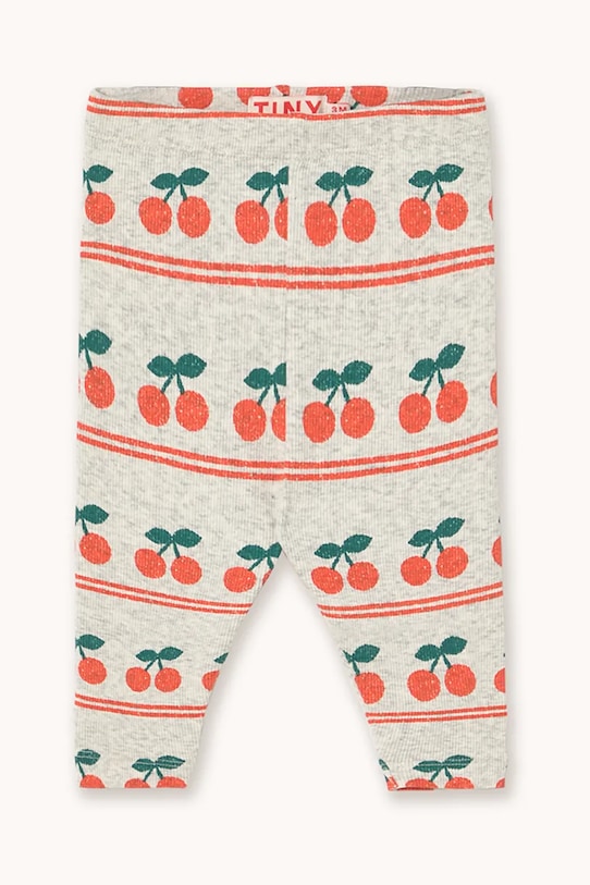 

Хлопковые тайтсы для малышей CHERRY PATTERN RIB BABY PANT Tinycottons, белый