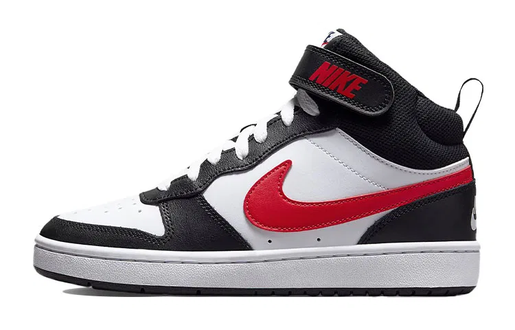 Детские кроссовки для скейтбординга с высокой посадкой Court Borough Mid 2 Nike, White Black University Red — фото 3