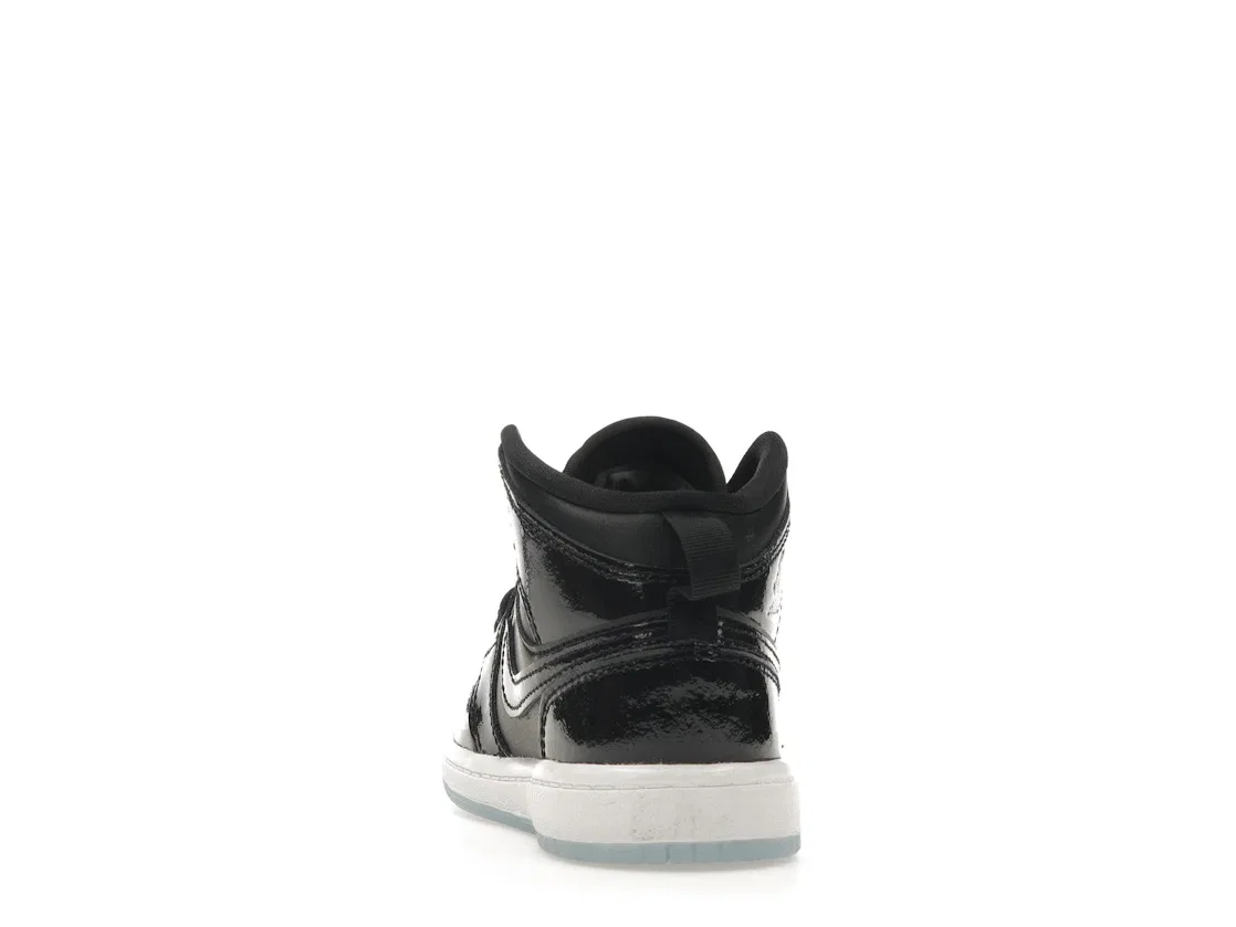 Детские кроссовки с кожаным верхом Jordan 1 Mid SE Jordan, Black/Dark Concord-White — фото 4