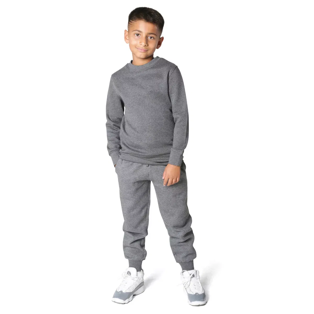 Детские спортивные штаны для мальчиков из флиса Everyday Kids, Charcoal Gray — фото 2