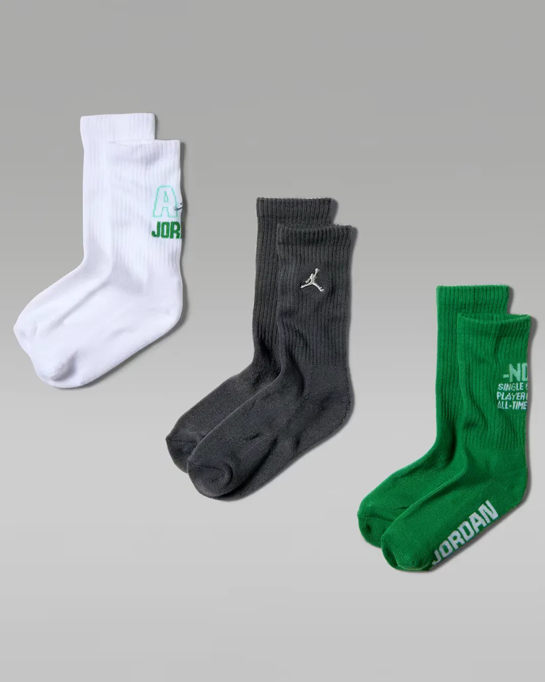 Детские легендарные носки (3 пары) Jordan, Lucky Green