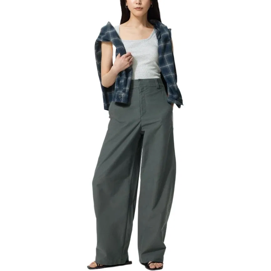 Детские повседневные брюки UNIQLO, Цвет Dark Green — фото 4