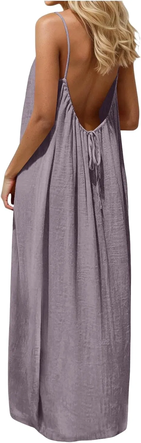 Женское летнее платье без спинки Cami, Purple