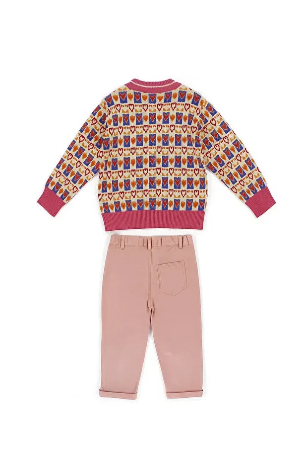 Детский комплект кардиганов с принтом Colorful cardigan 3-piece set My Lorin Kids Store, Beige — фото 3