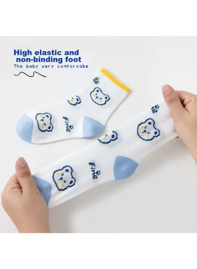 Носки детские дышащие сетчатые 8 пар Cotton Thirteen, смешанные цвета — фото 3