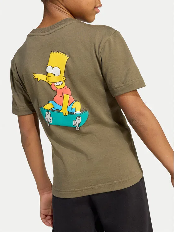 Футболка regular fit The Simpsons Adidas, зеленый — фото 4