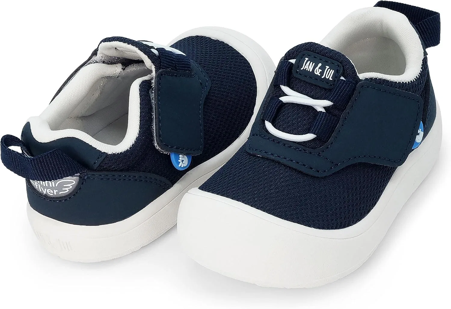 Детские кроссовки для мальчиков с широким носком JAN & JUL, Dark Navy — фото 3