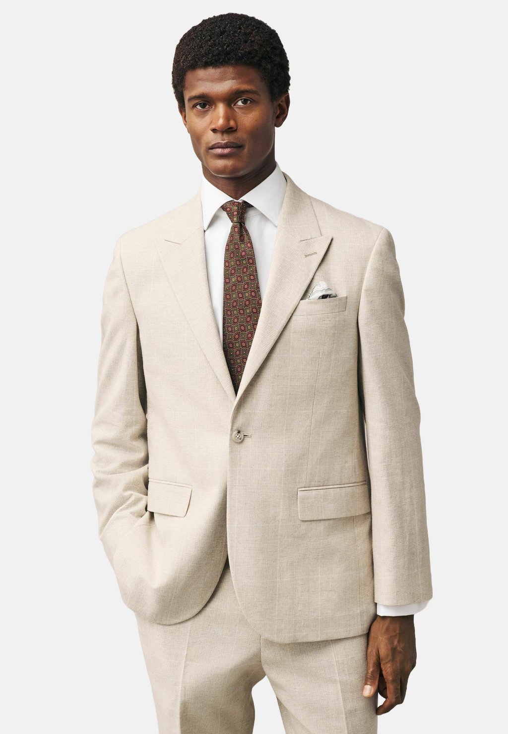 

Пиджак-блейзер REGULAR FIT - BLEND CHECK - Suit jacket Next, бежевый
