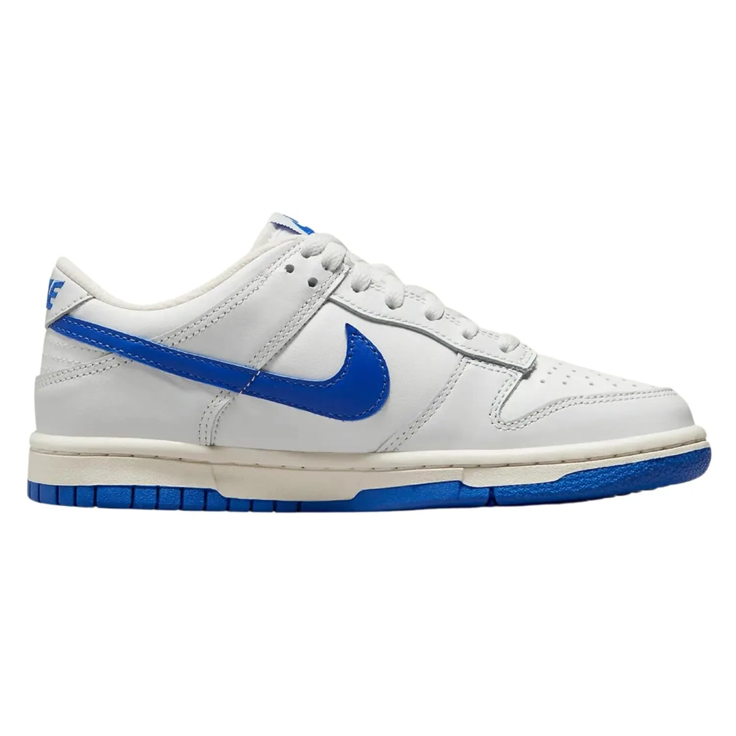 Детские кроссовки для мальчиков с принтом NIKE Dunk Low NIKE, Summit White Hyper Royal — фото 2