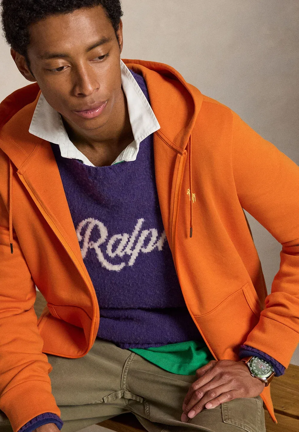 Толстовка на молнии - свитшот на молнии Polo Ralph Lauren, Solar Sky — фото 4