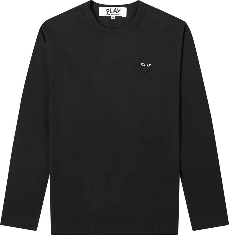 

Футболка Comme des Garçons PLAY Long Sleeve T-Shirt 'Black', черный