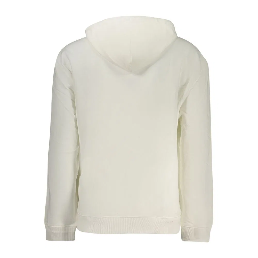 Мужской свитшот с капюшоном и принтом White Cotton Men Sweatshirt Calvin Klein, White — фото 2
