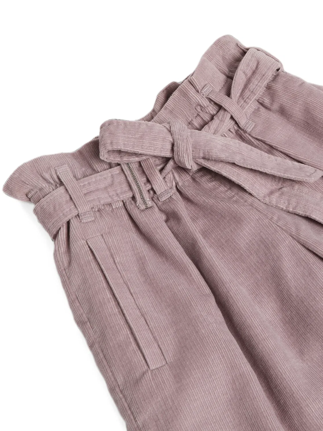 Вельветовые брюки Brunello Cucinelli Kids, розовый — фото 3